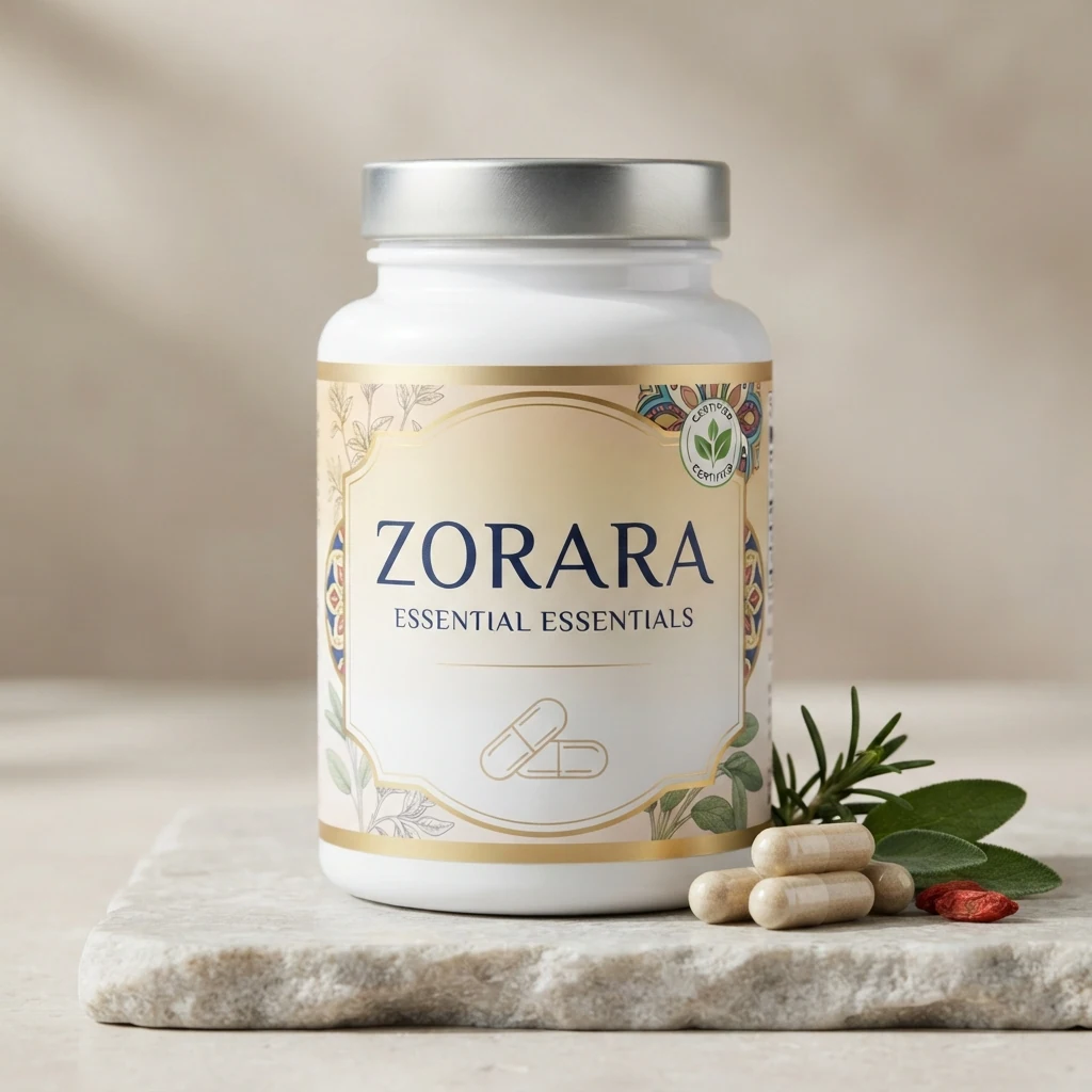 Zorara Essential Essentials glass jar with wooden lid